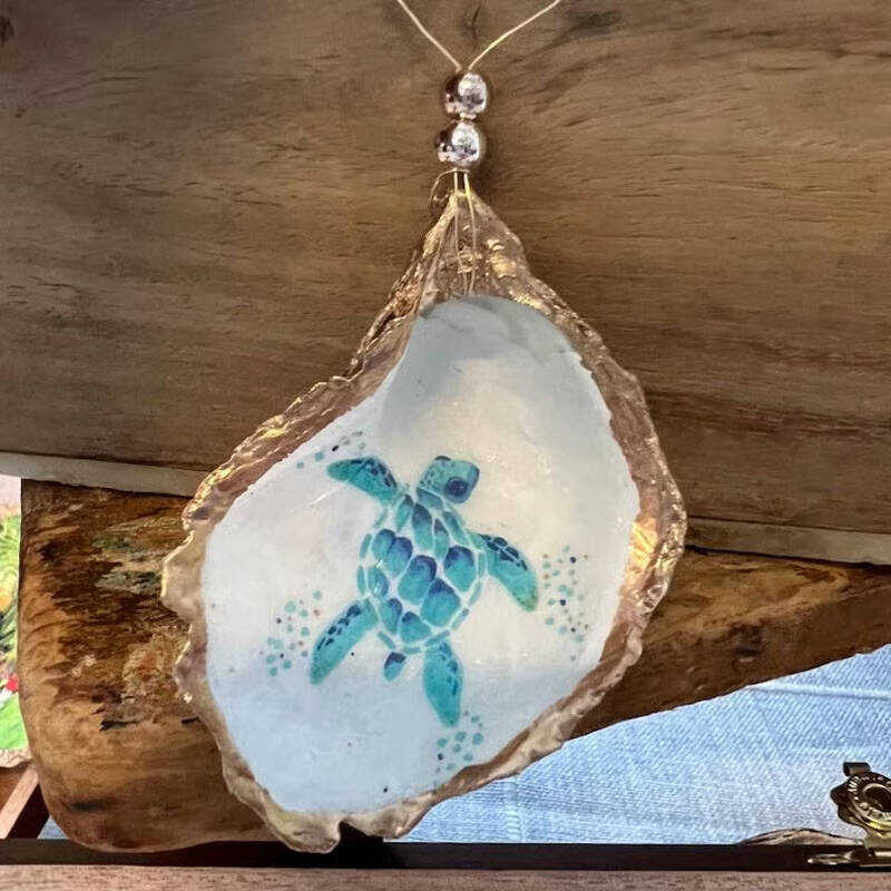 Christmas gift - Oyster Shell Art Ornament