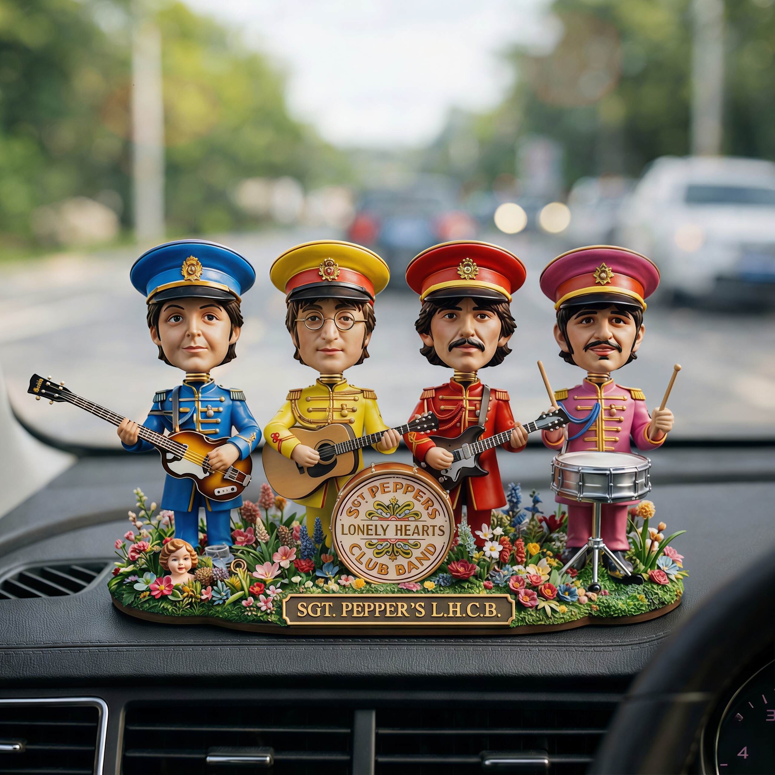 🎵The Beatles “Sgt. Pepper's Lonely Hearts Club Band”  Bobblehead Doll