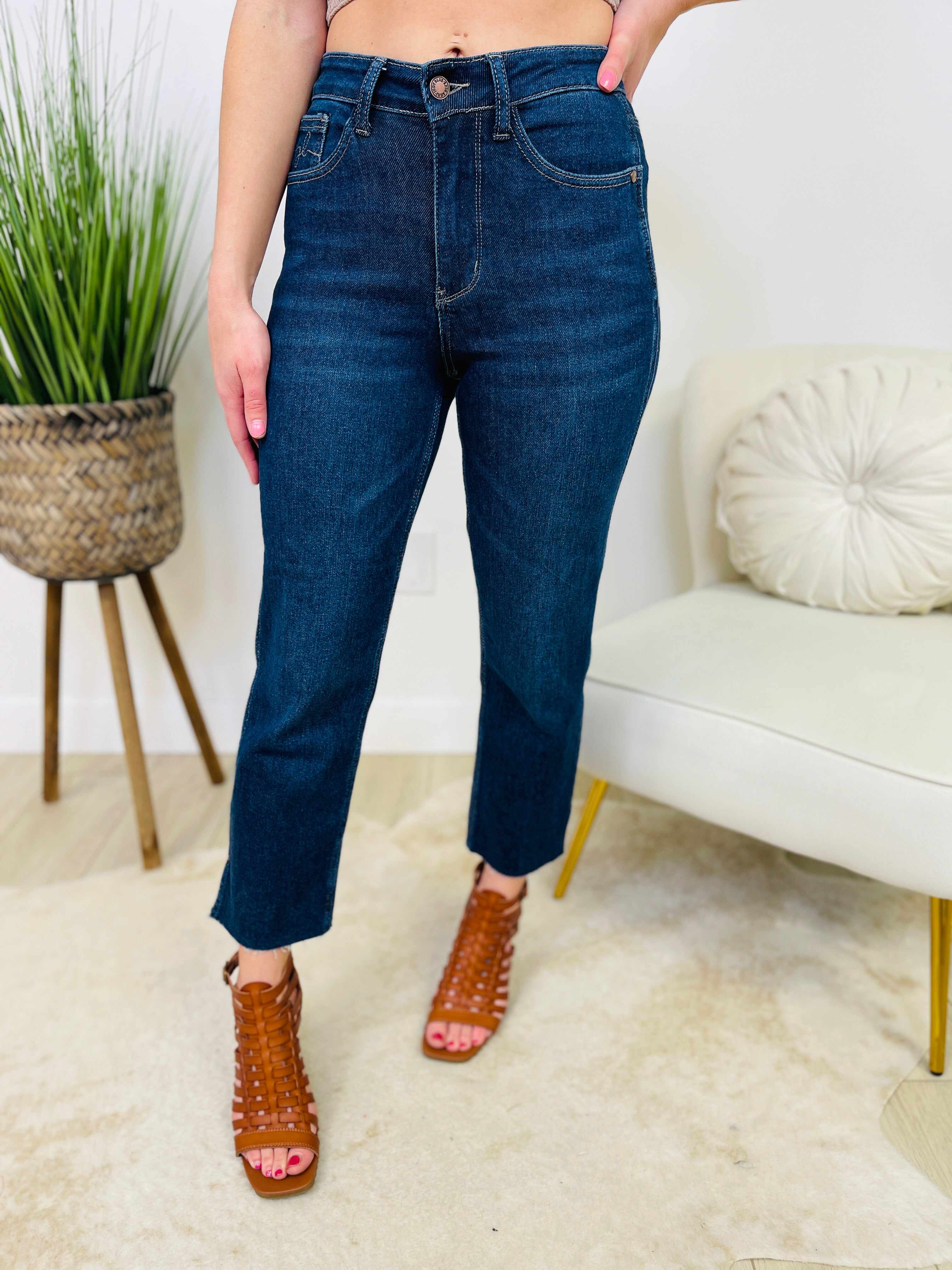 PLUS/REG You Can't Slit With Us Wide Leg Cropped Jeans