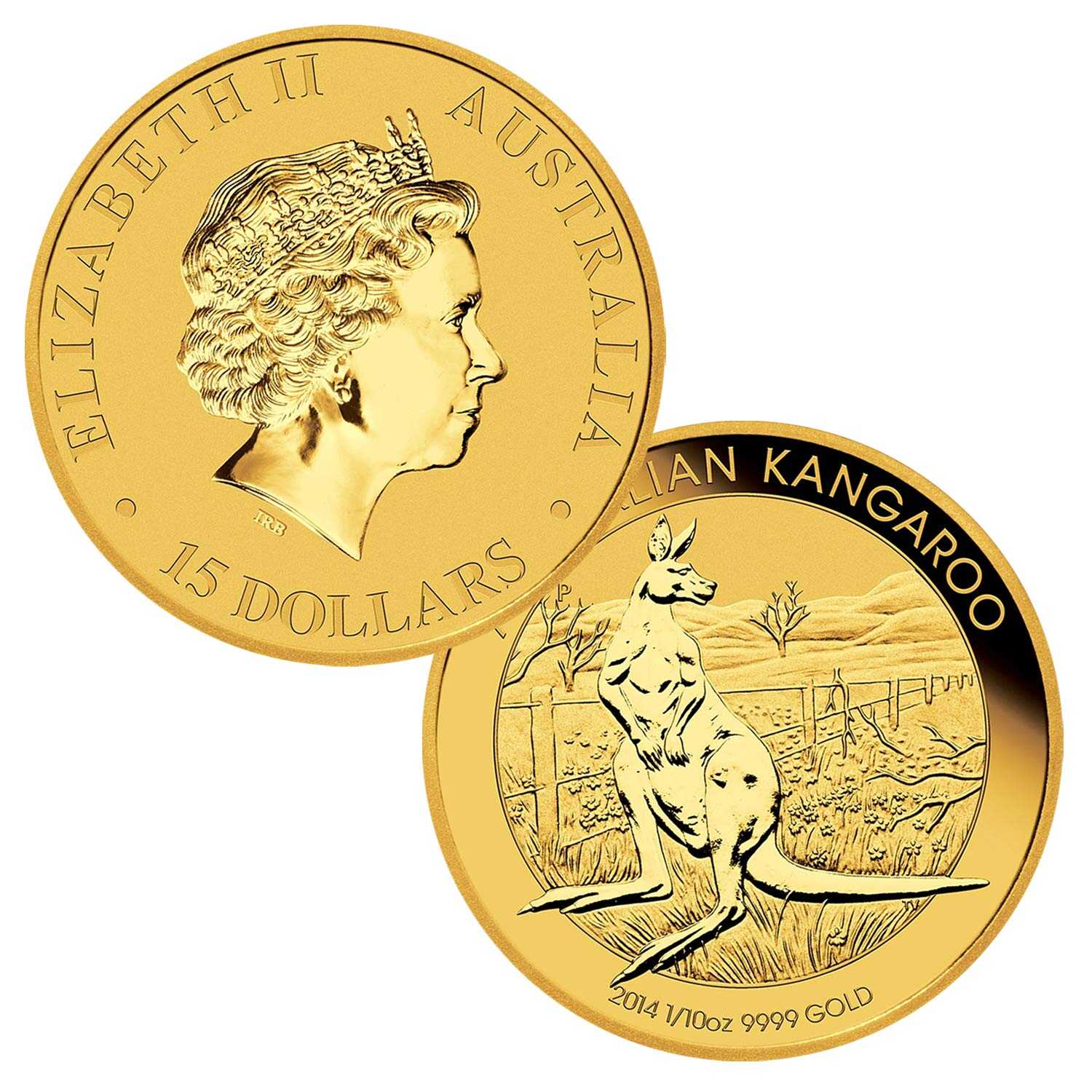 2014 Australia 1 oz Gold Kangaroo BU