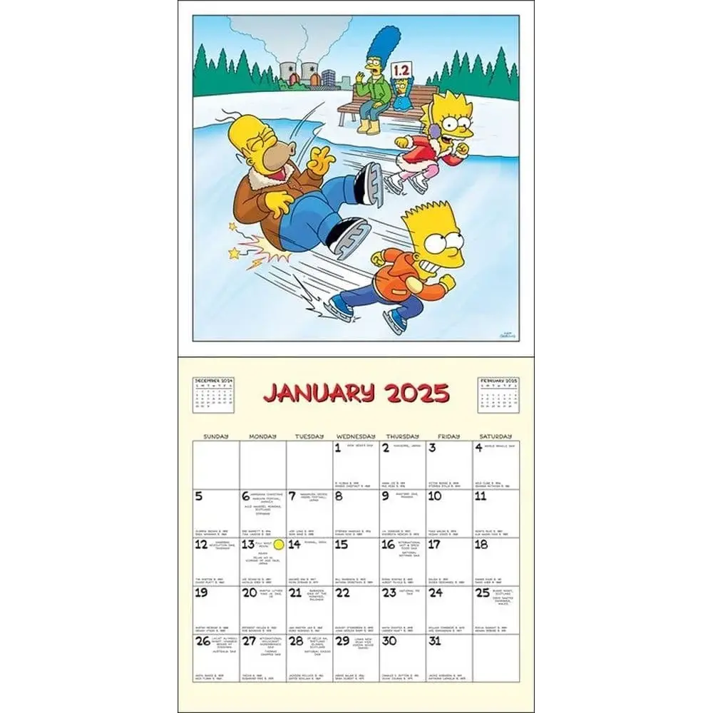 The Simpsons 2025 Wall Calendar