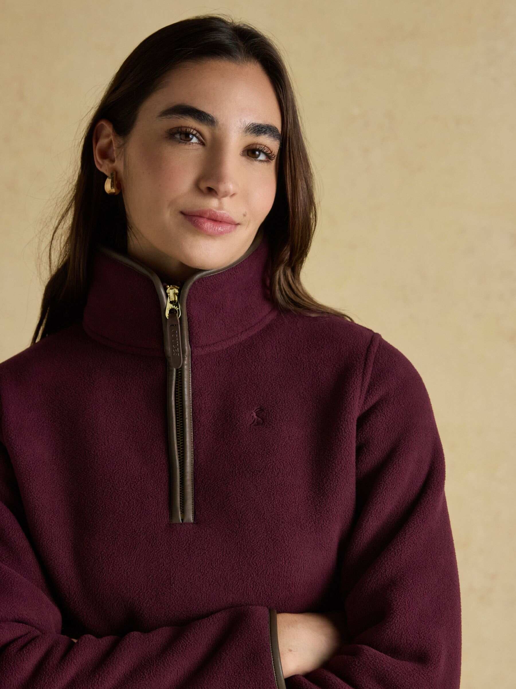 Heritage Wine Red Quarter Zip Fleece