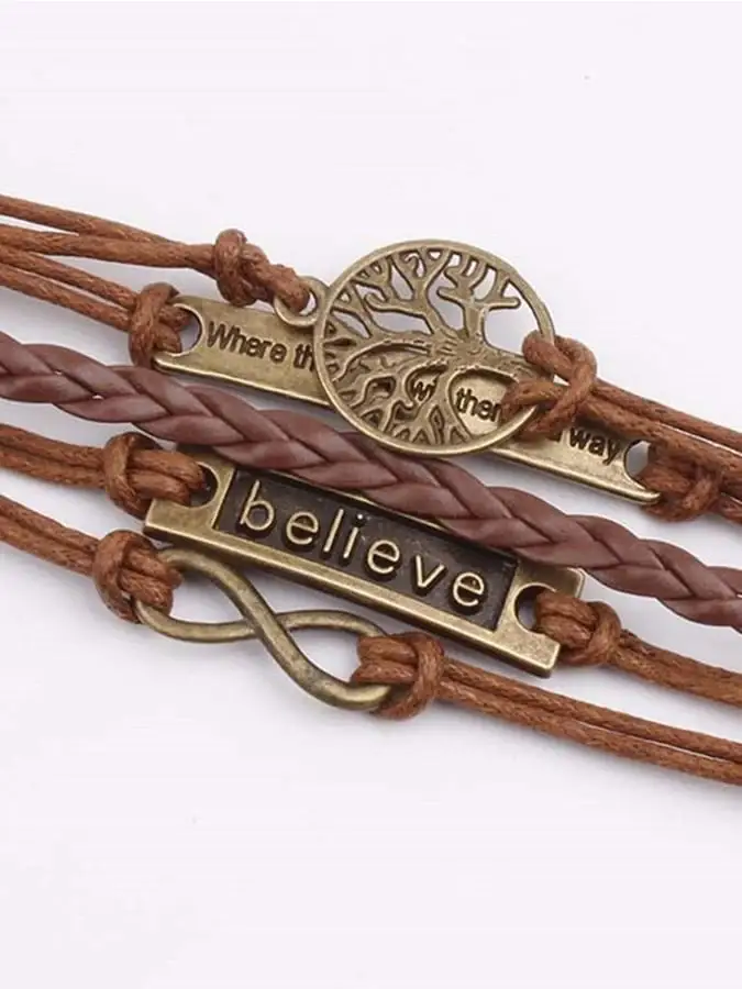 Bronze Vintage Leather Rope Bracelet