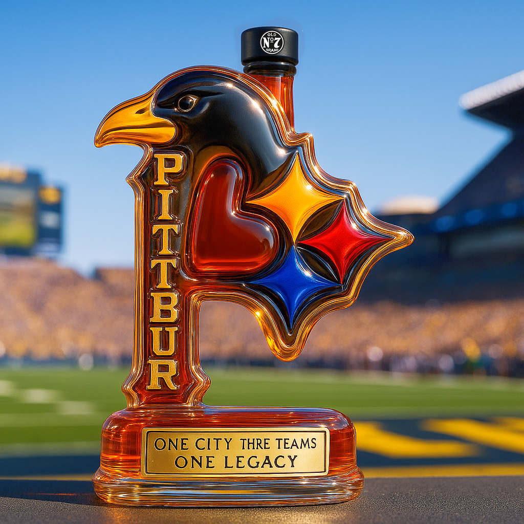 Pittsburgh Sports Fan Whiskey Bottle