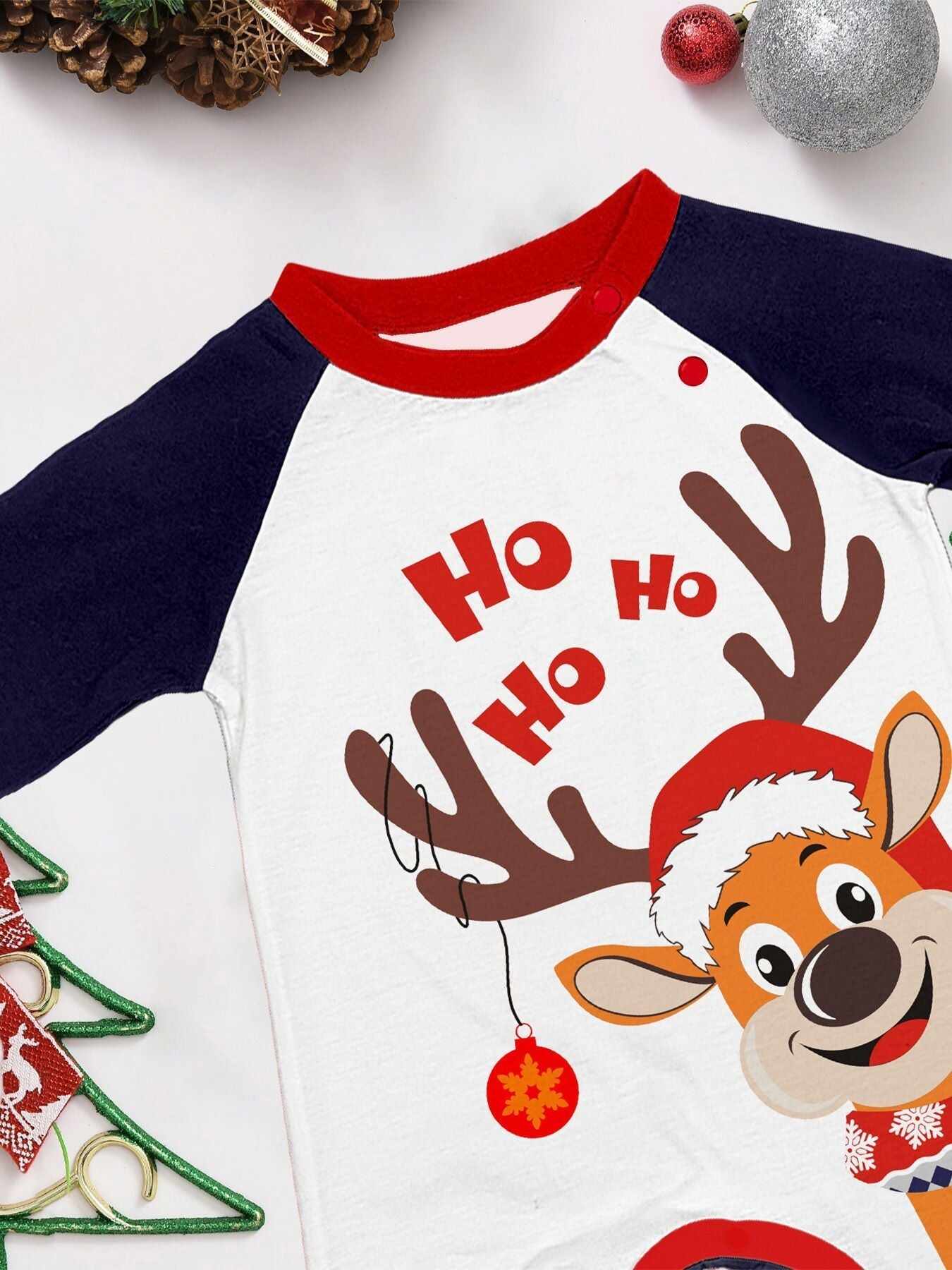 Family Christmas Pajama Matching Set with Moose Monogramming