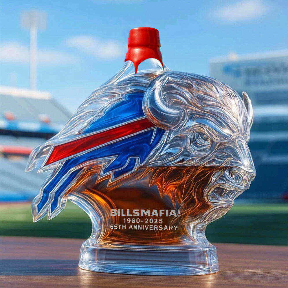 Buffalo Bills 65th Anniversary Whiskey Bottle