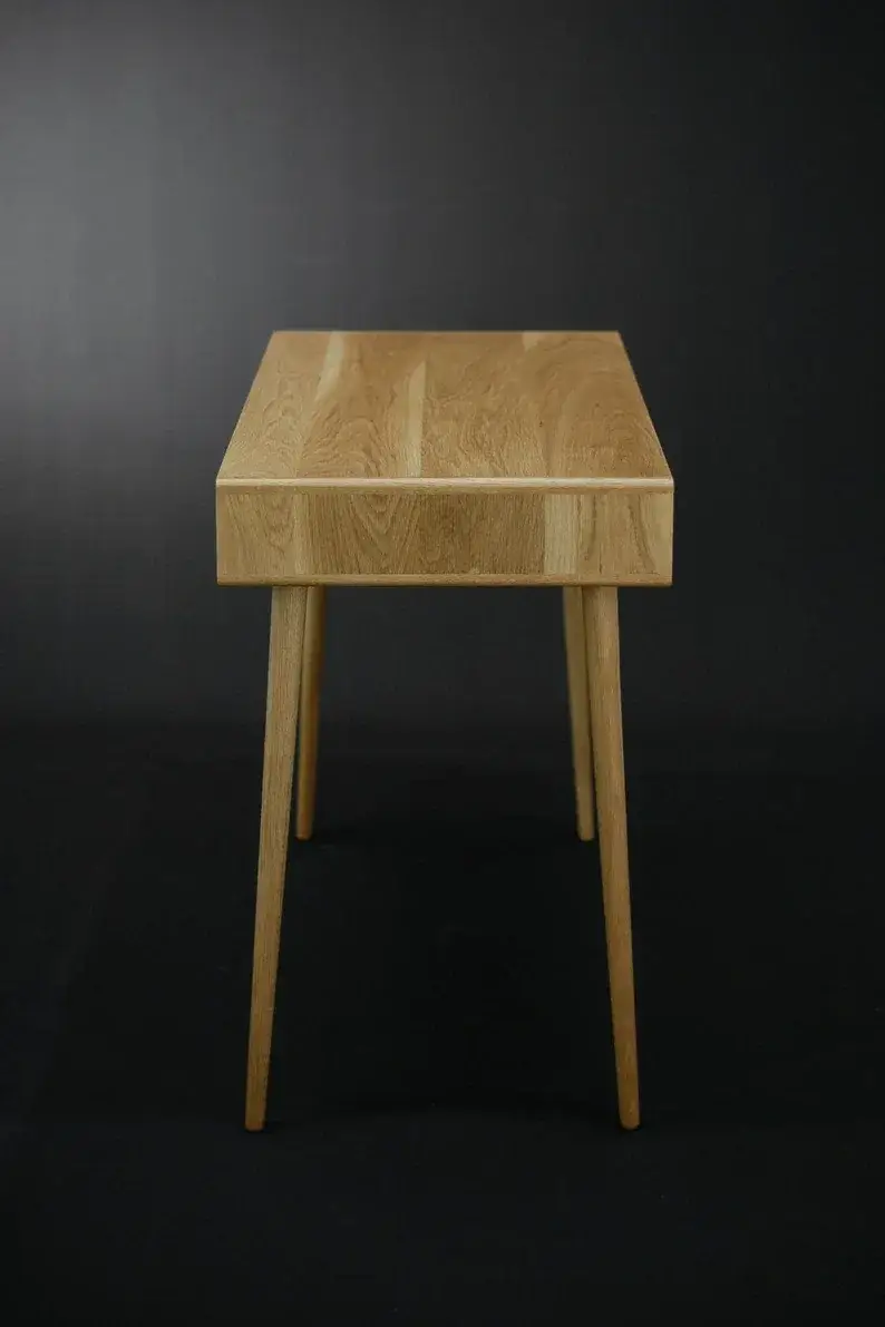 Solid oak desk , Bureau , dressing table , office desk, Classic, Mid Century, Modern.(with stool)