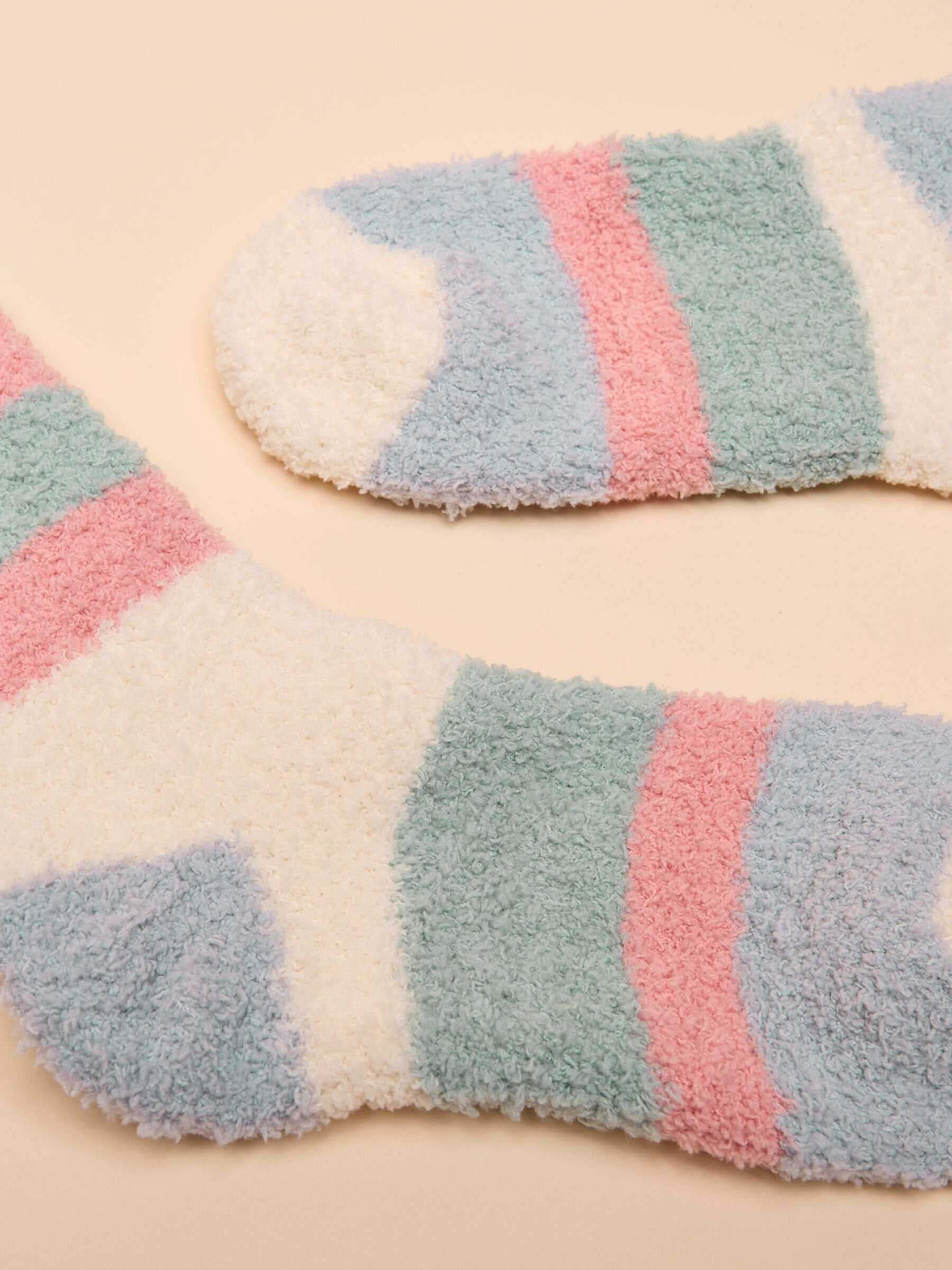 Fluffy Multi Neutral Fluffy Socks