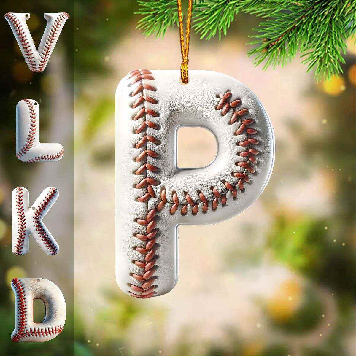 ⚾Personalized Baseball Letter Ornament