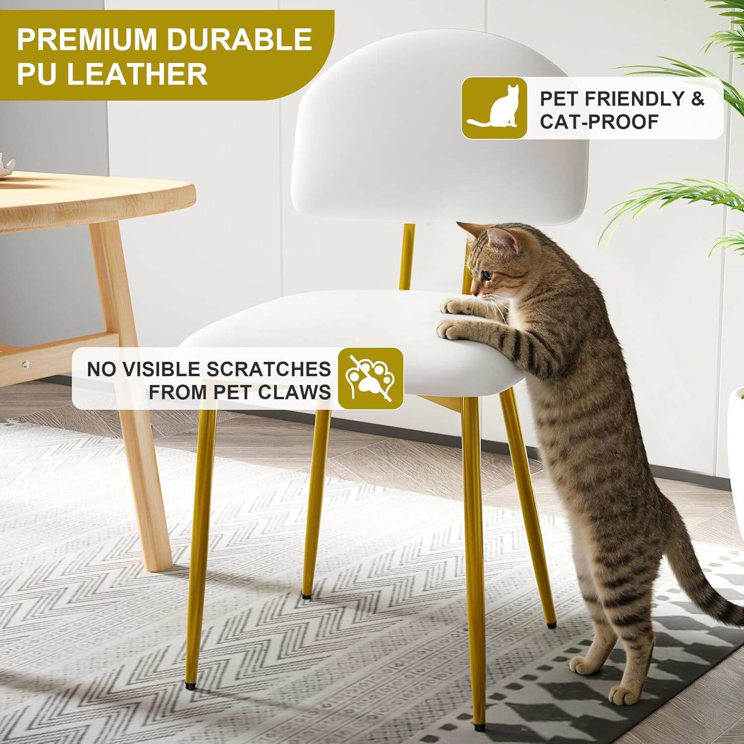 VECELO Dining Chairs Set of 2