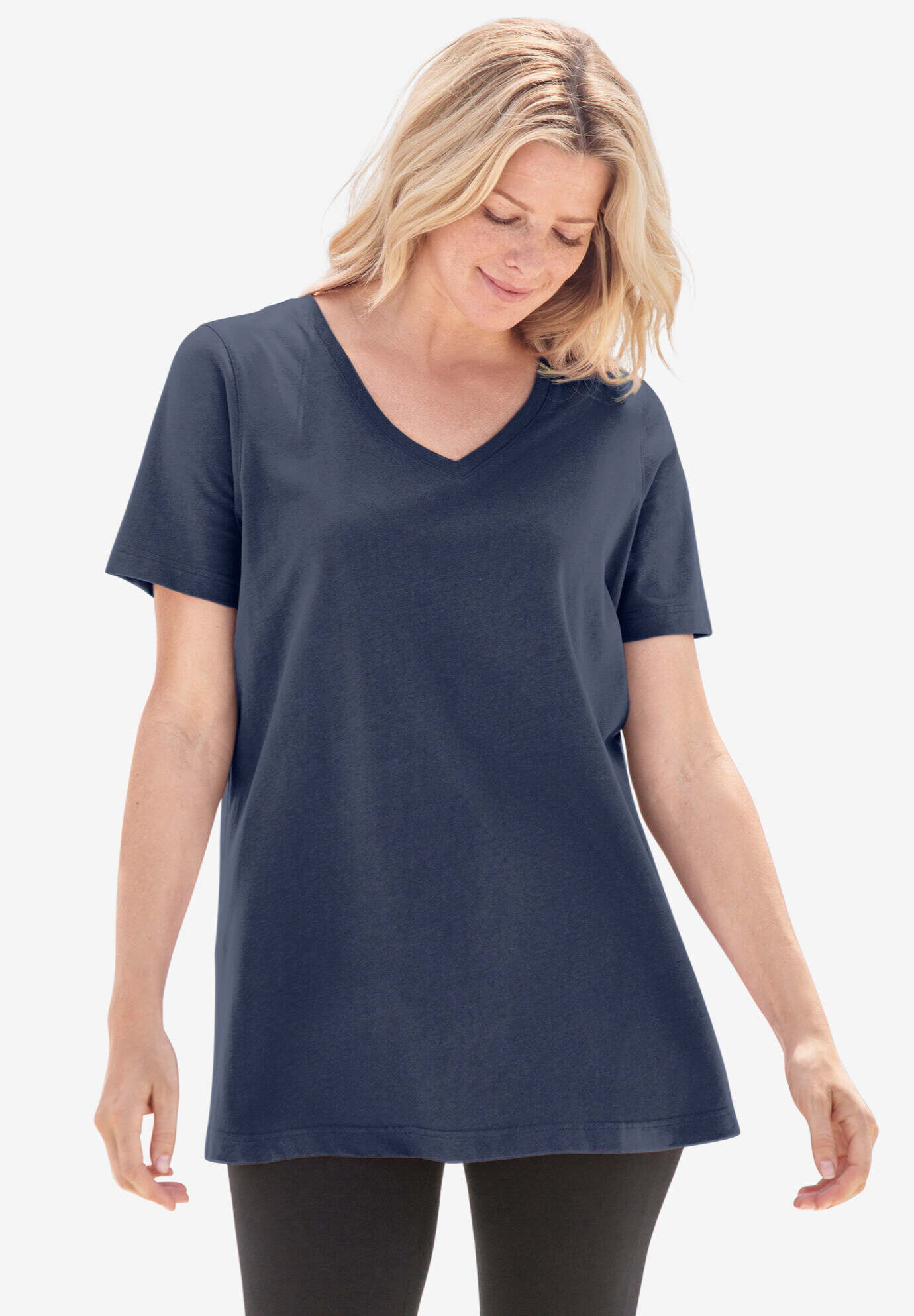 Perfect Short-Sleeve V-Neck Tee