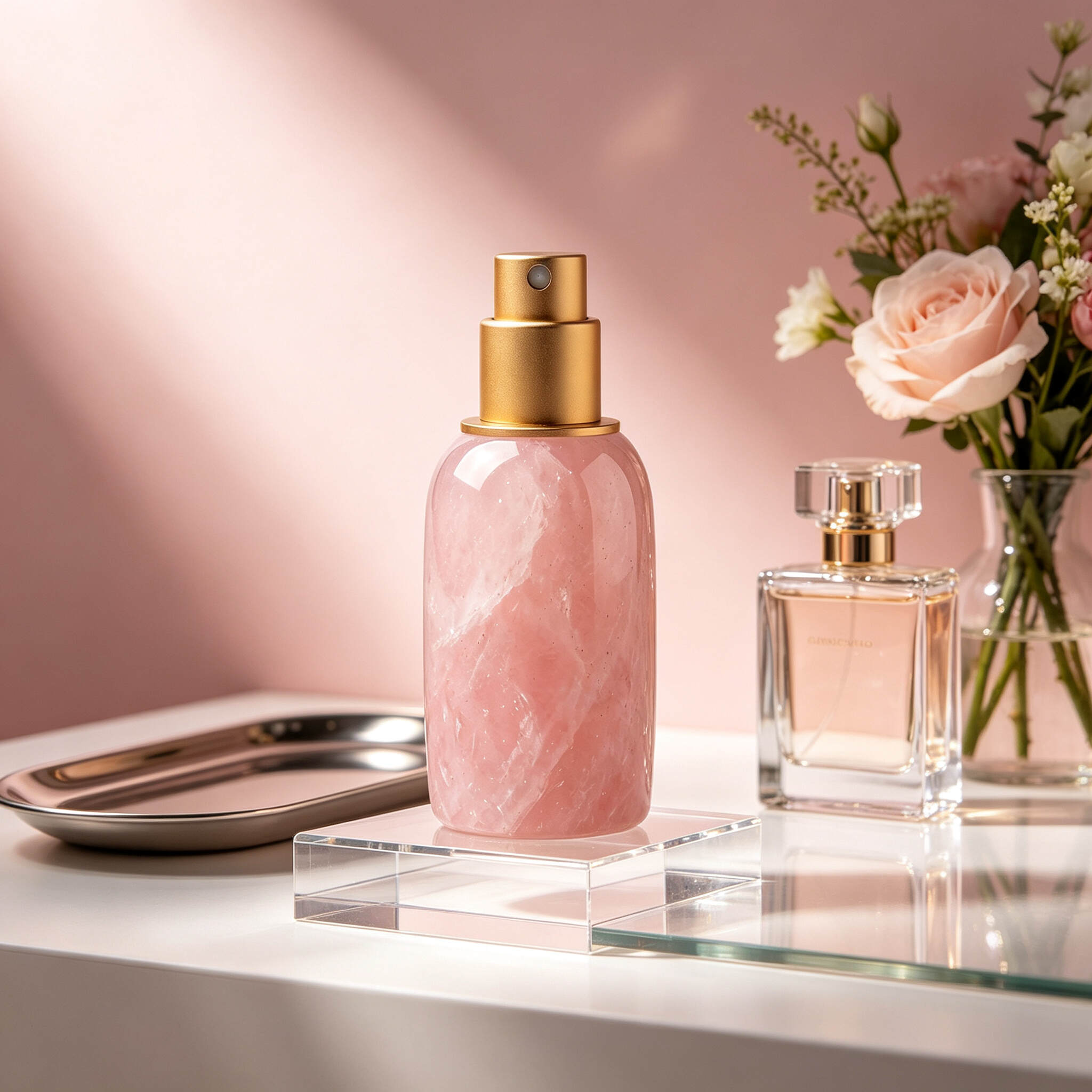 Natural Crystal Refillable Perfume Atomizer