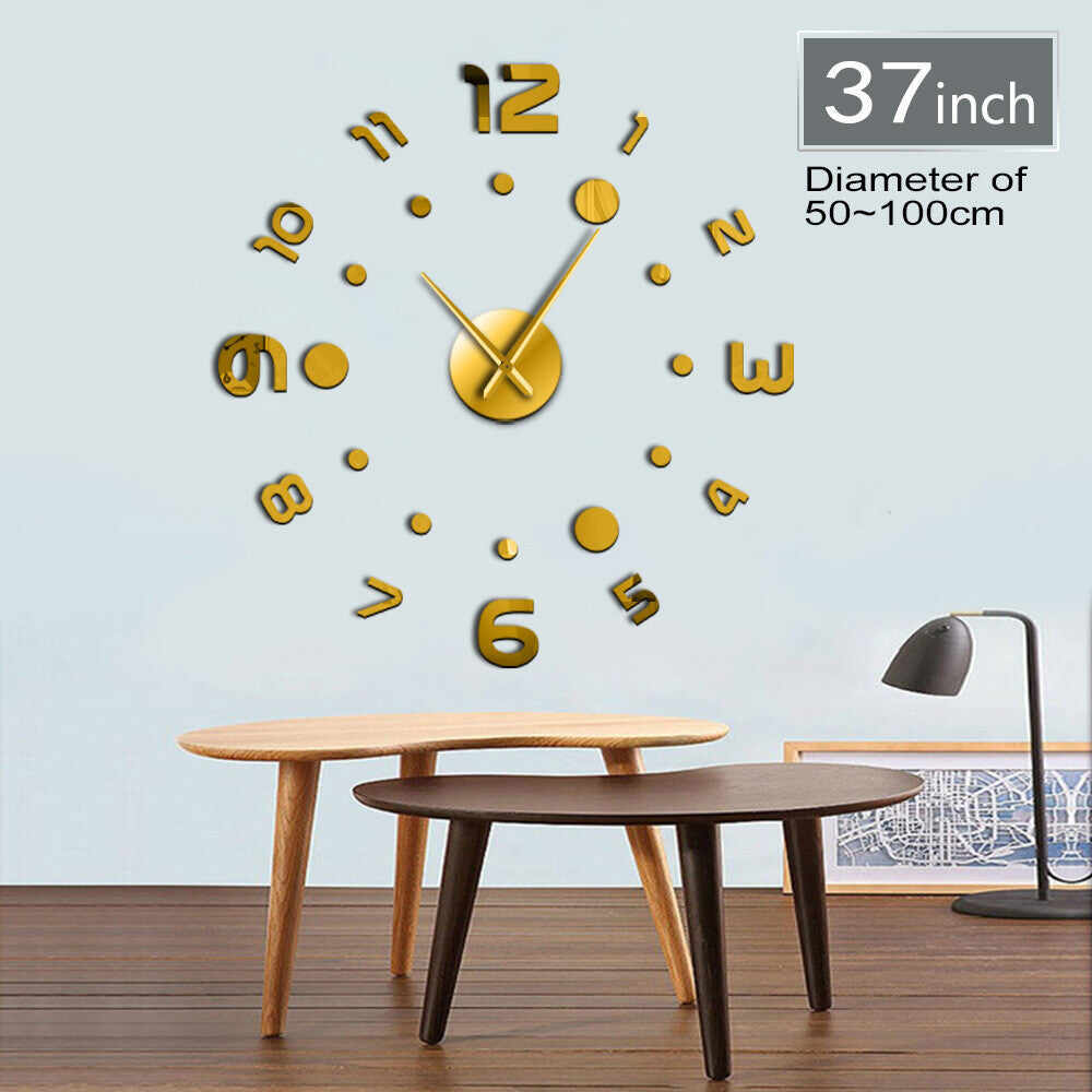 New Real Special Watch Quartz Wall Clocks 3D Acrylic DIY Wall Art Giant Clock Design Luxury Large Decorative Clocks Duvar Saati