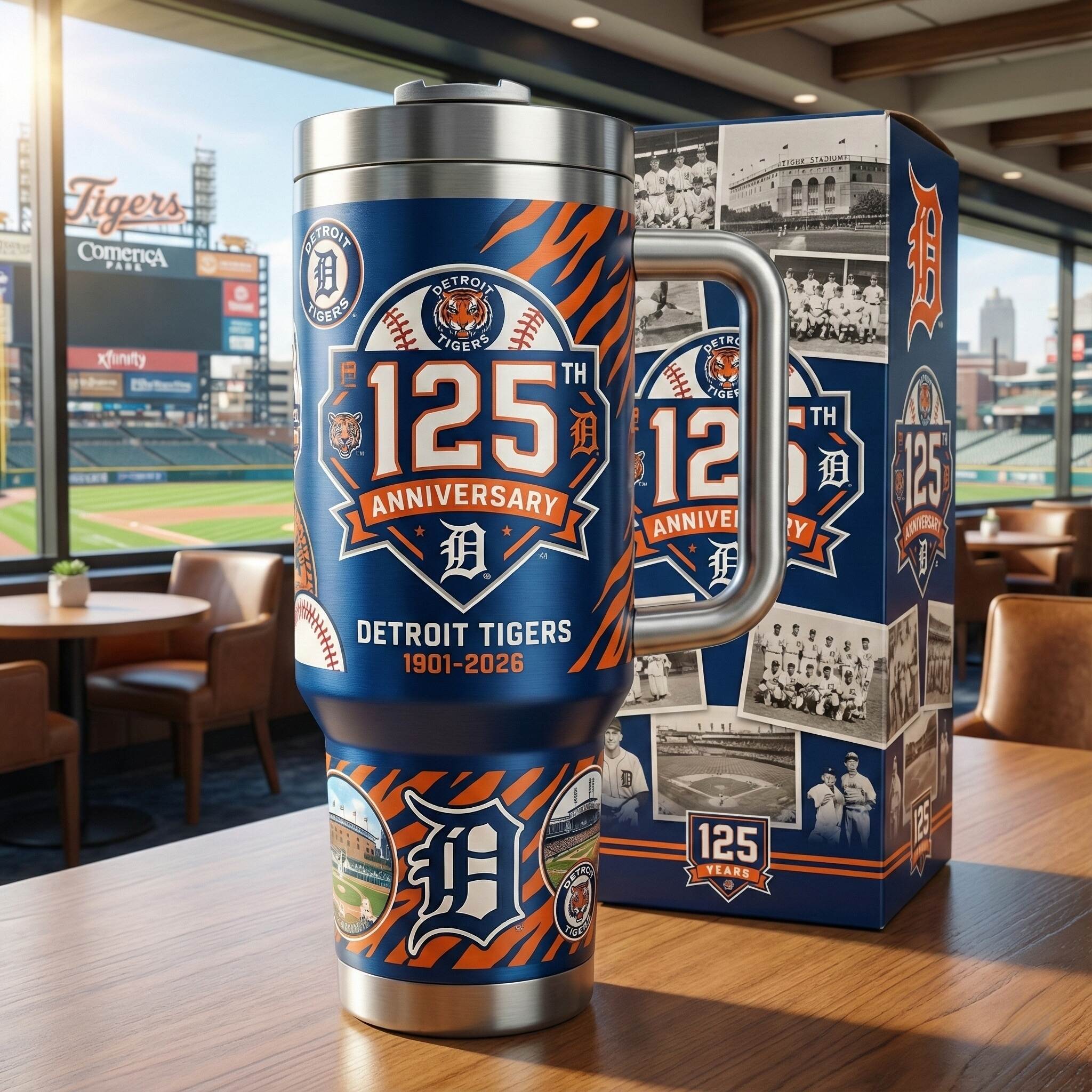 Detroit Tigers 125th Anniversary Tumbler