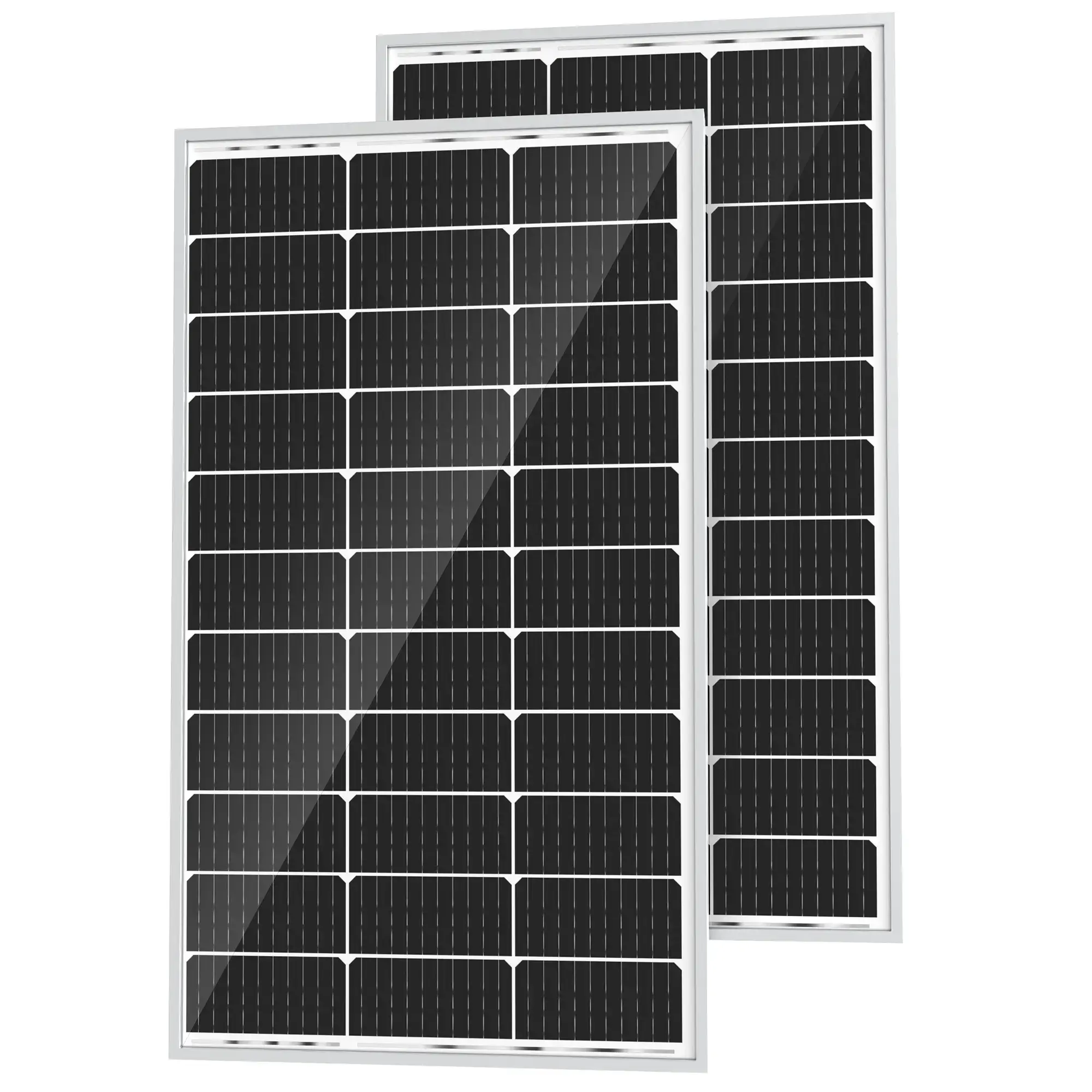 200W Total 12V Monocrystalline Solar Panel Set | 2PCS 100W Panels for Off-Grid RV, Home, Marine & Camping