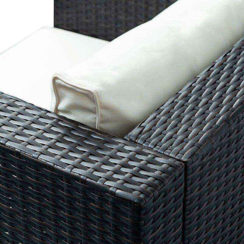 Lancaer Wicker/Rattan 6 - Person Seating Group with Cushions