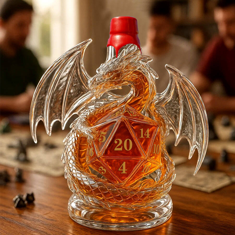 Dice Guardian Dragon Whiskey Bottle