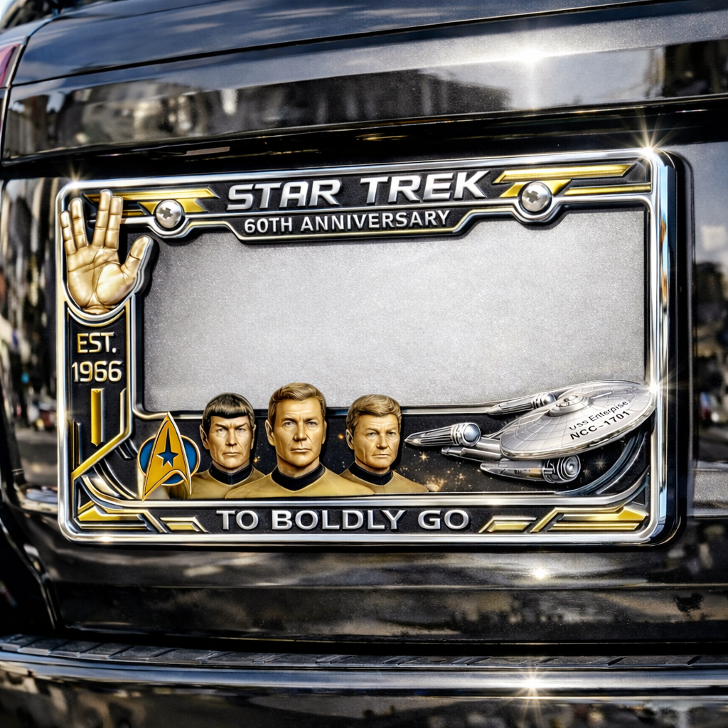 Star Trek 60th Anniversary  Limited Edition License Plate Frame