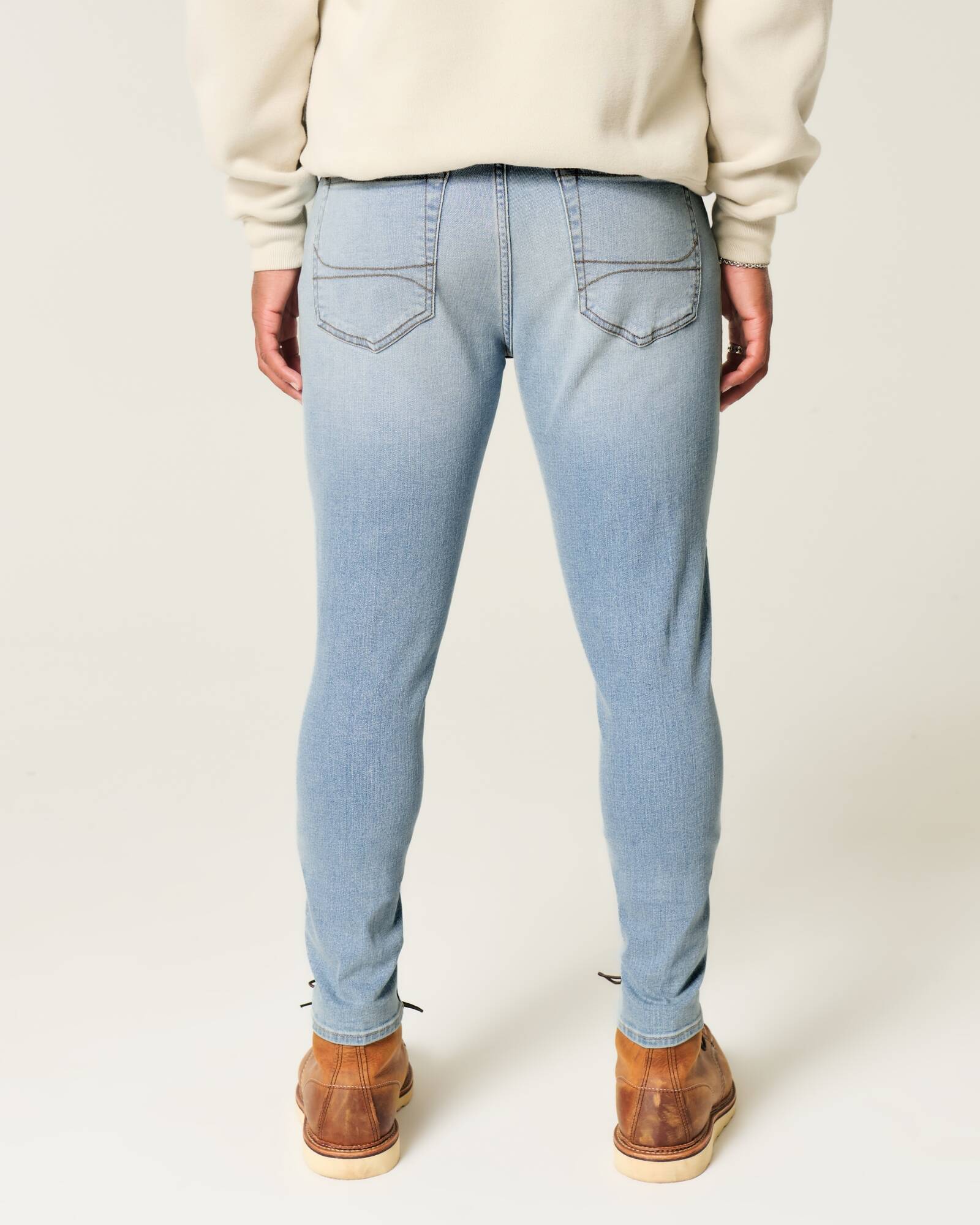 Washed Black Athletic Skinny Jeans