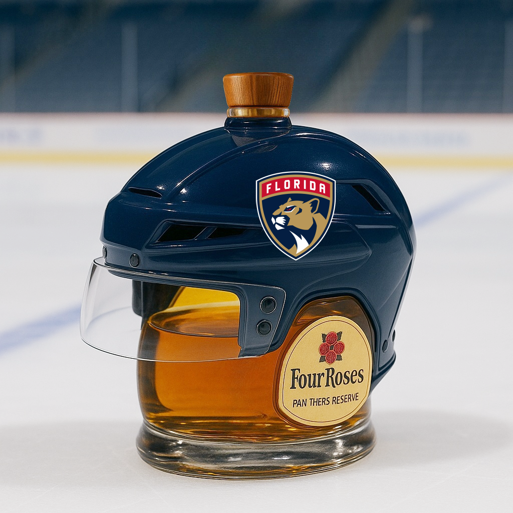 Florida Panthers Helmet Whiskey Bottle