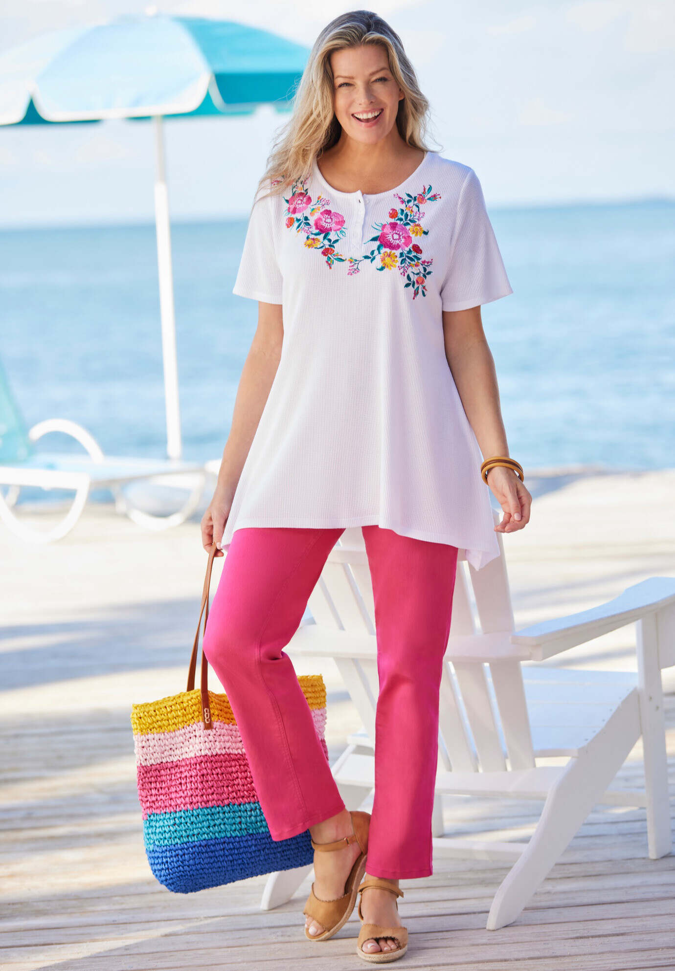 Embroidered Thermal Tunic