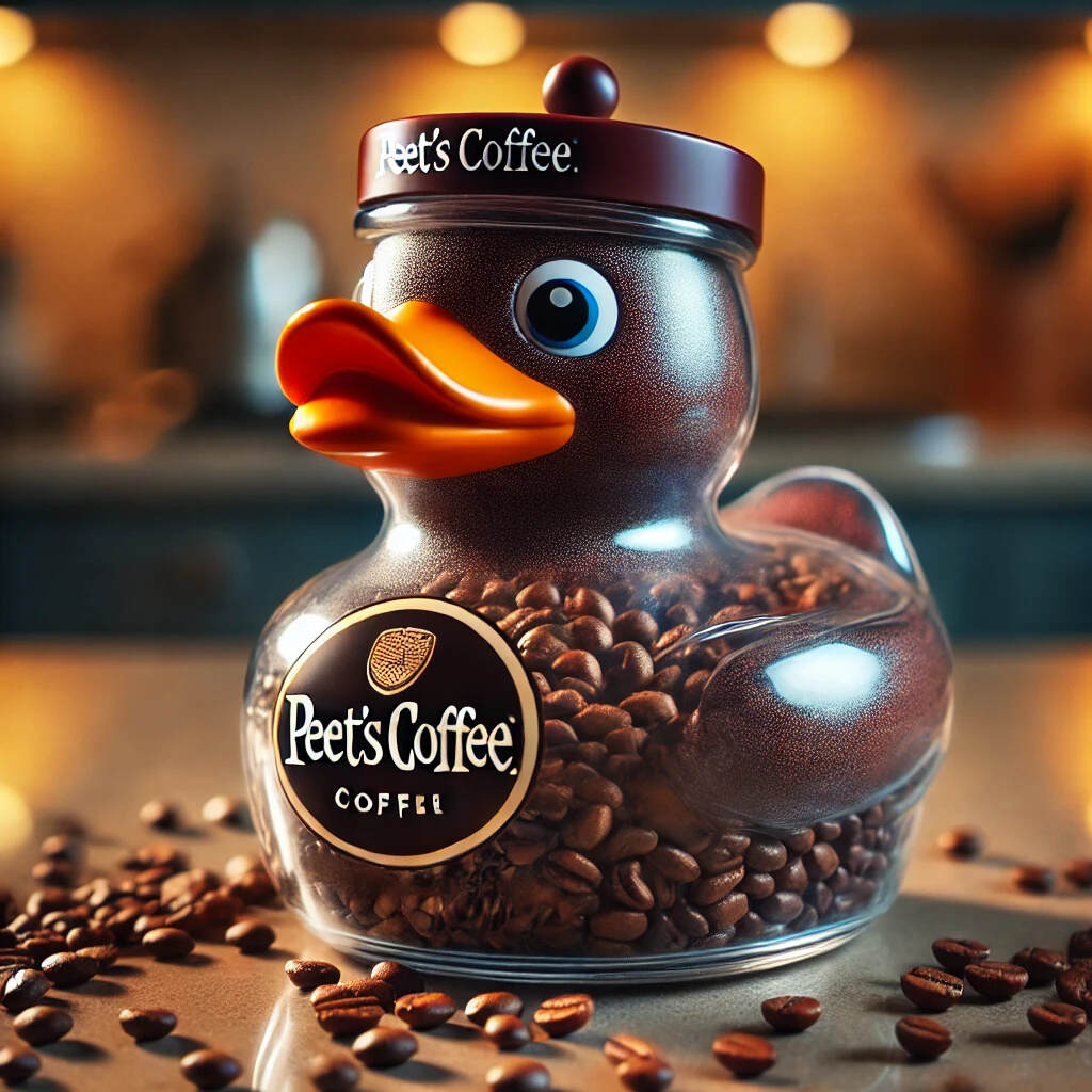 Funny Coffee Bean Duck Jar