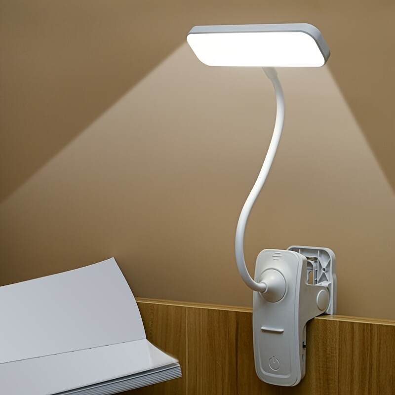 1pc Bedroom Table Lamp, Eye Protection, Clip Type, Suitable For Bedroom Study And Student Dormitory