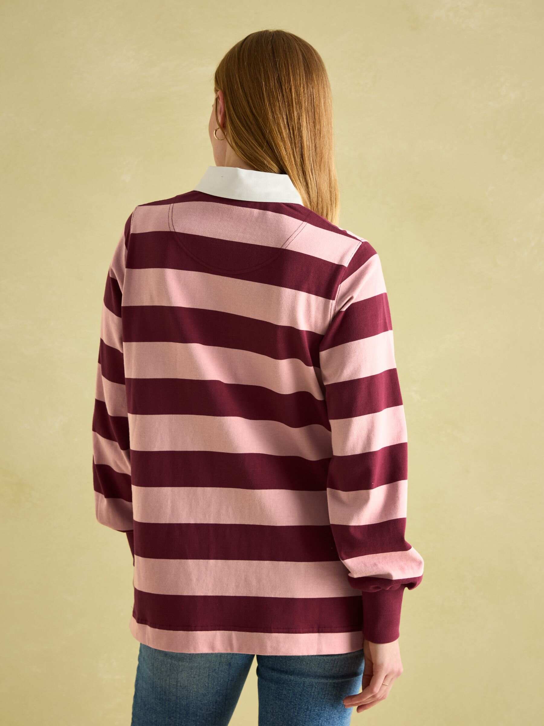 Sammie Pink & Red Striped Heavyweight Cotton Rugby Shirt