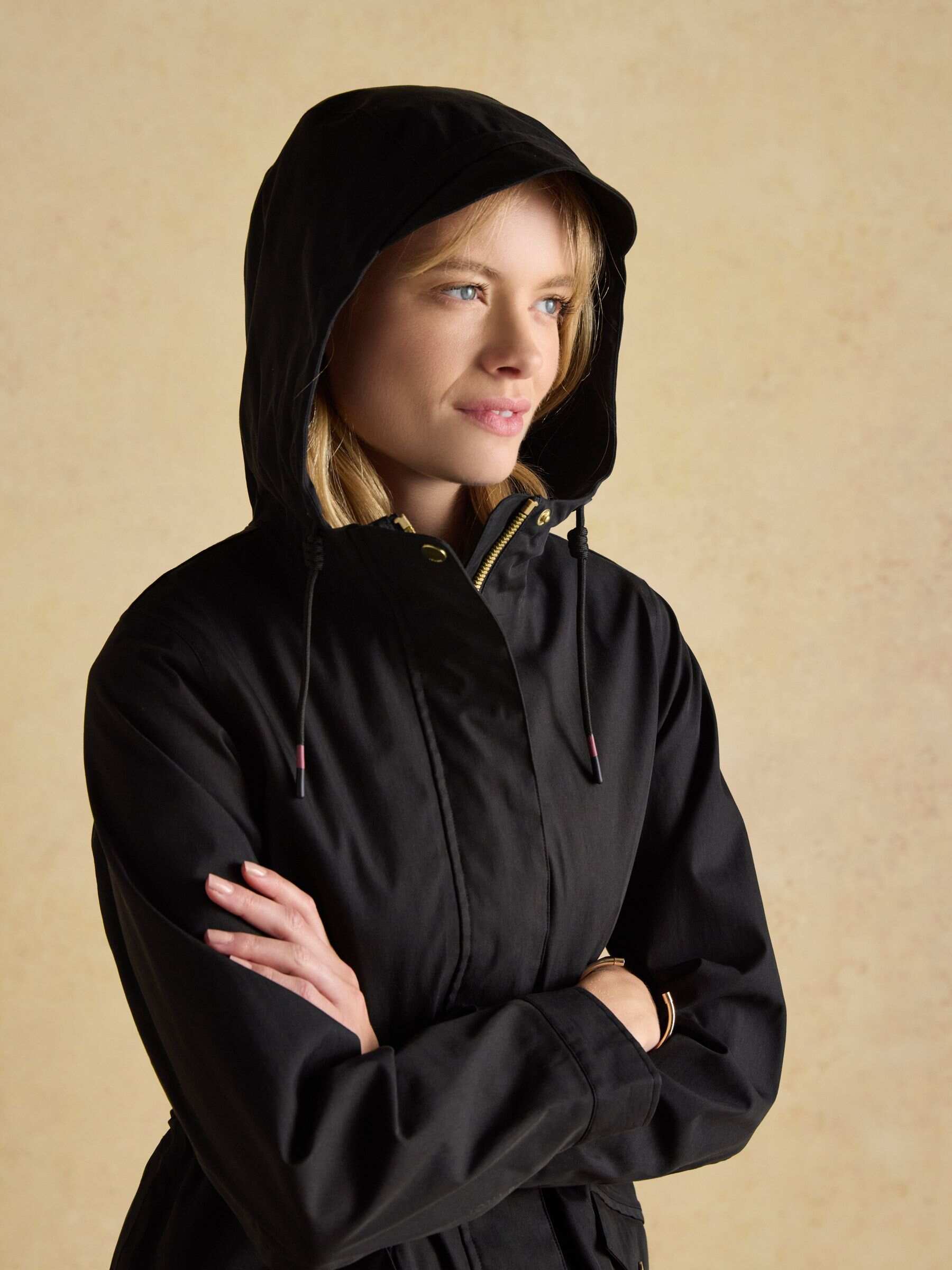 Portwell Beige Waterproof Raincoat With Hood