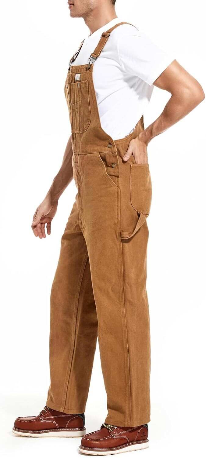 🔥Flash Sale🔥Men's Denim Bib Overalls, Workwear with Adjustable Straps and Convenient Tool Pockets