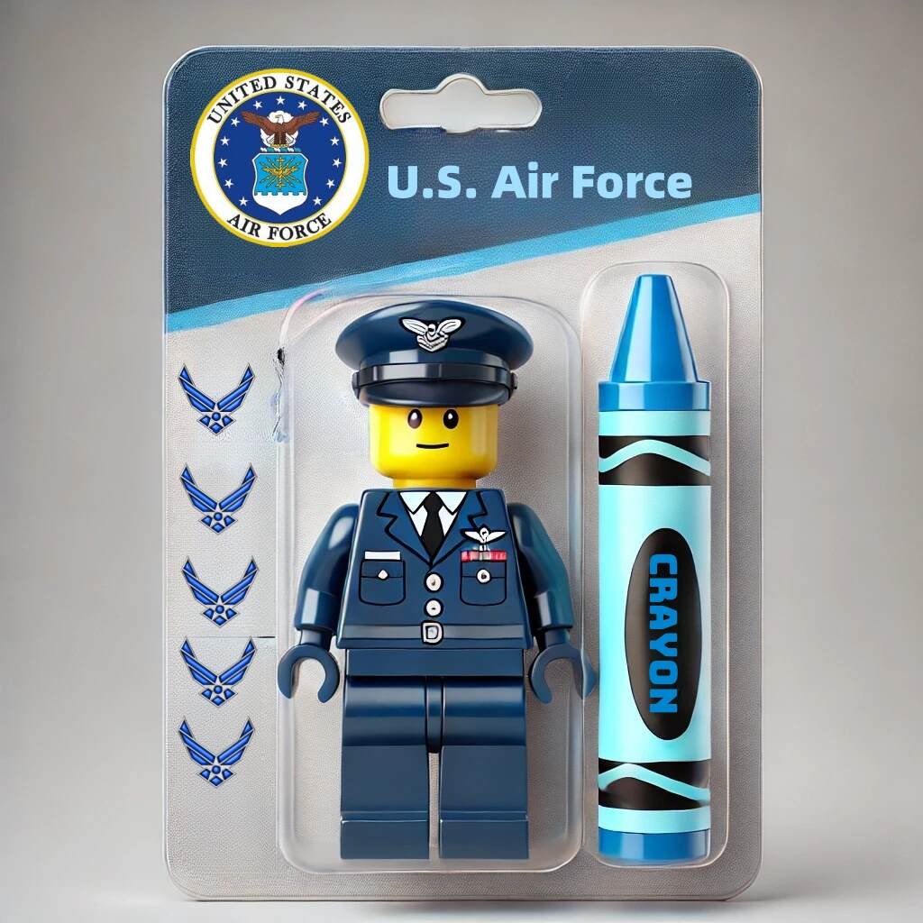 U.S. Marine Minifigure with Crayon