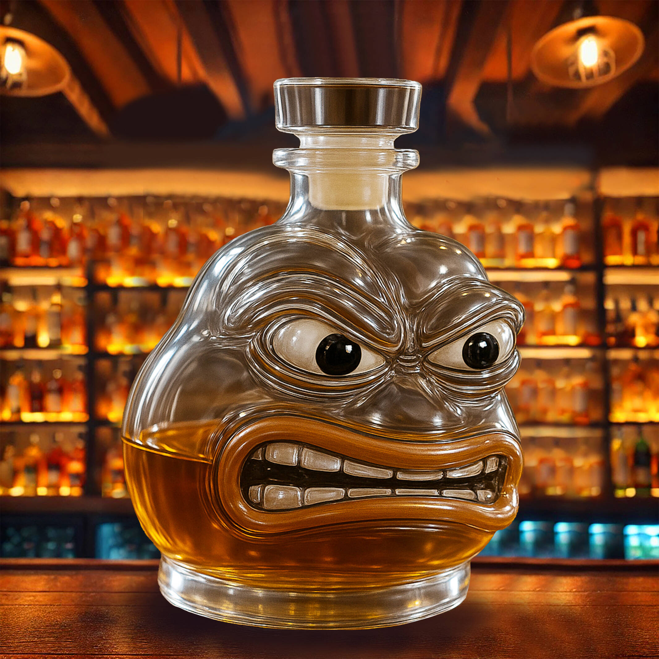 Pepe Whiskey Bottle