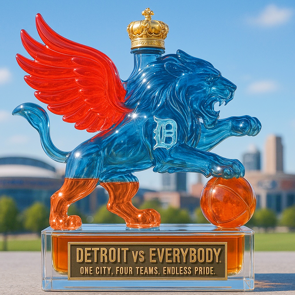 Detroit Proud Legacy Whiskey Bottle