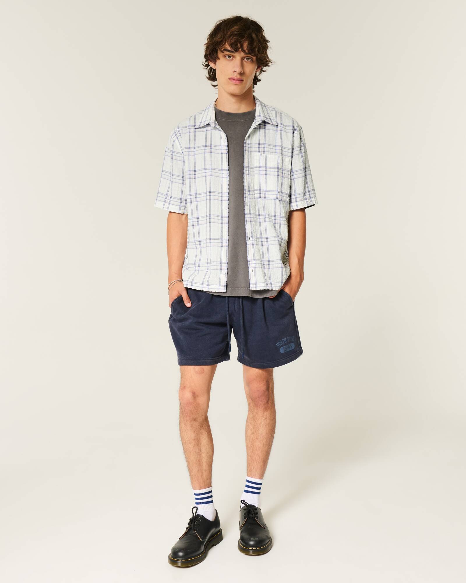 Boxy Short-Sleeve Pocket Shirt