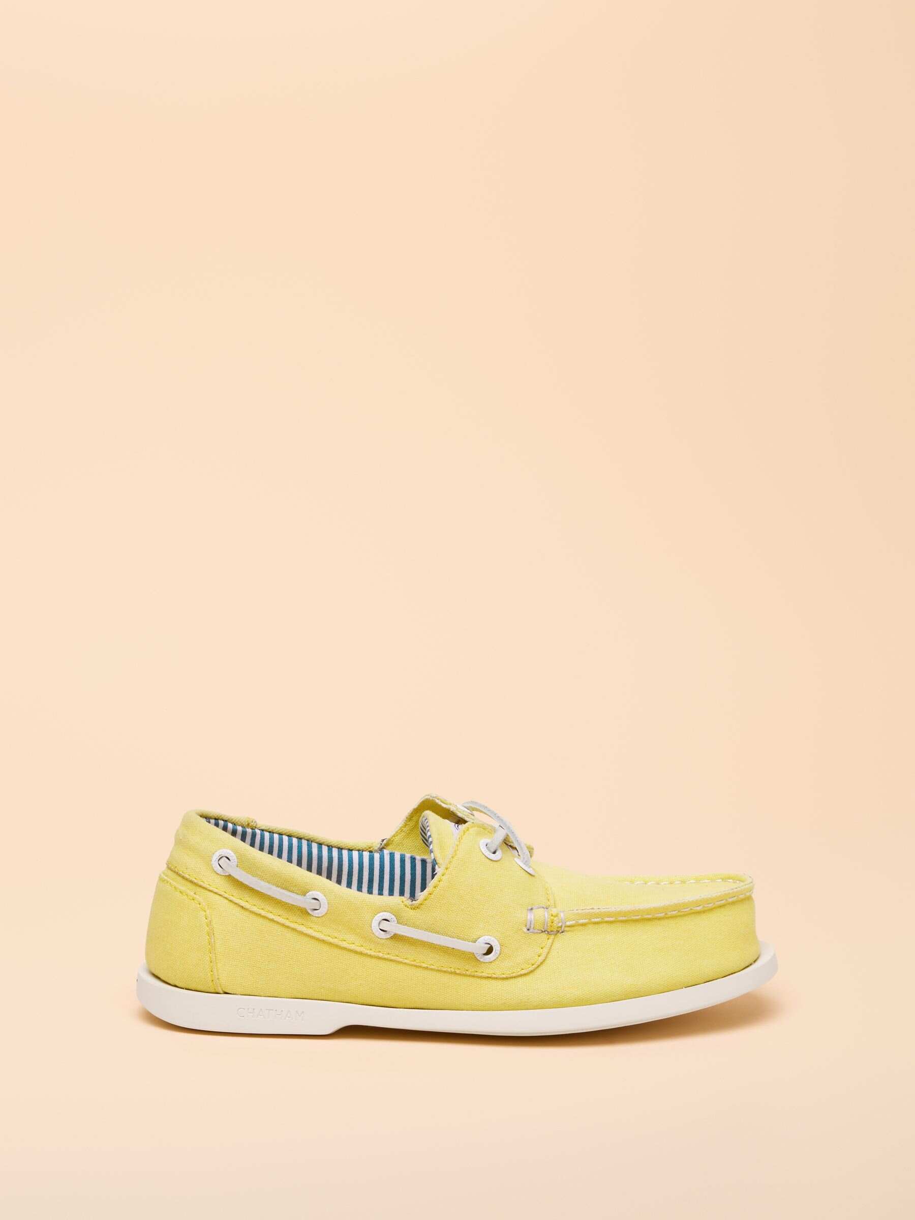 Joules X Chatham Yellow Jetty Deck Shoes