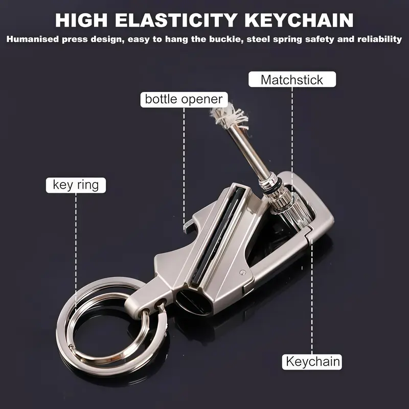 ✨LAST DAY 69% OFF - Permanent Match Infinity Lighter with Multitool Keychain Bottle Opener