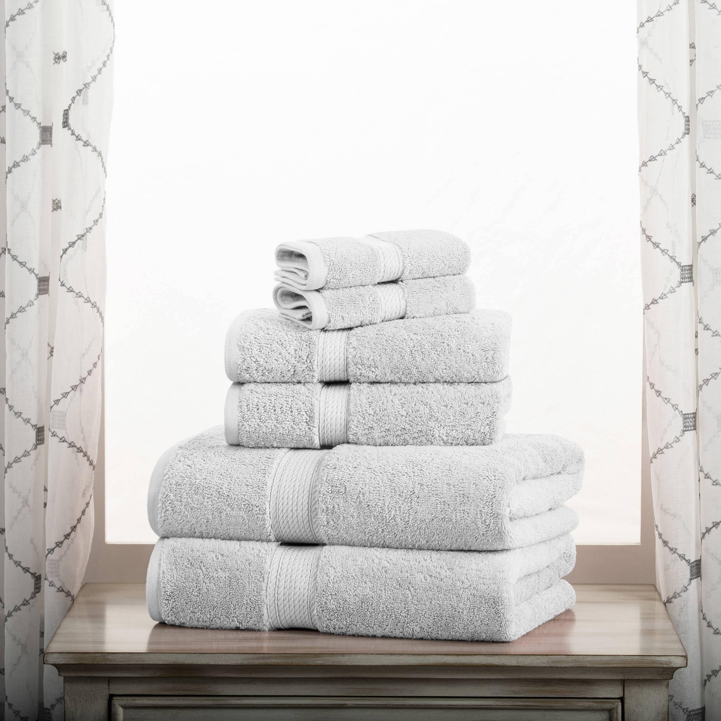 Superior Egyptian Cotton Pile Heavyweight 6-Piece Towel Set