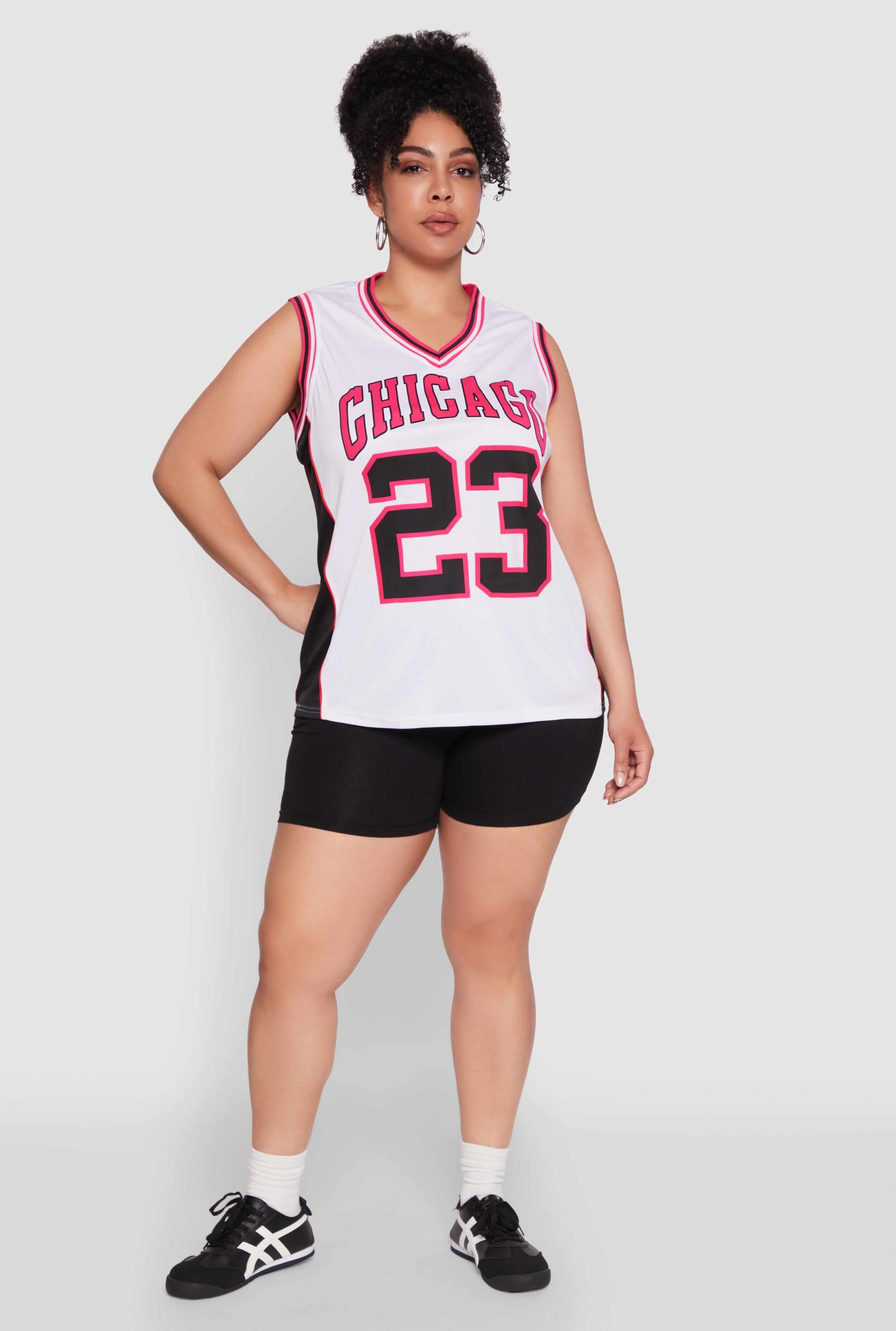Plus Size Graphic Basketball Jersey