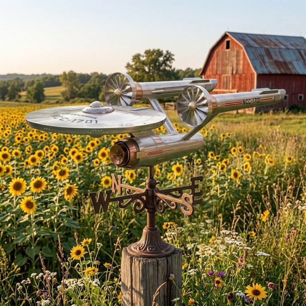 Star Trek USS Enterprise NCC-1701 Garden Wind Spinner