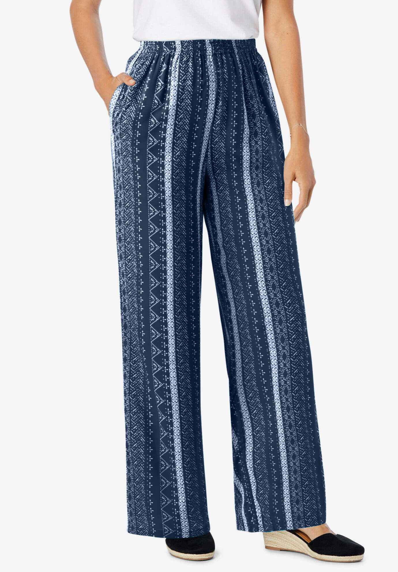 Pull-On Elastic Waist Soft Pants