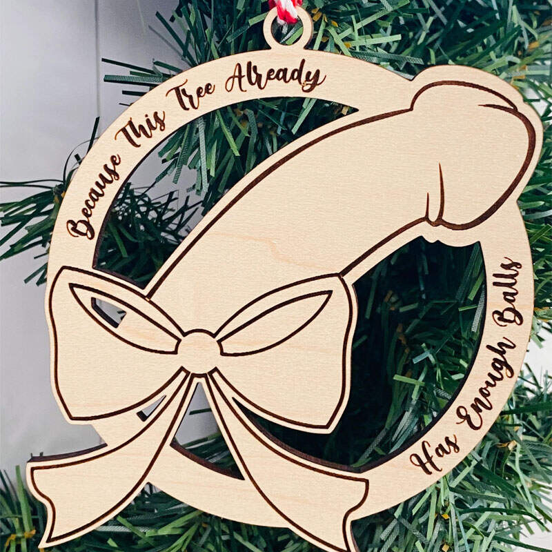 Poop Dog Merry Christmas Ornament