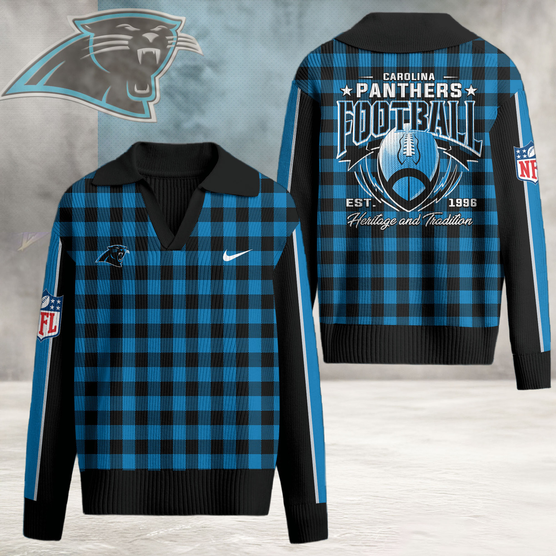 Carolina Panthers | Premium NFL Heritage And Tradition Classic Knit Pullover HY