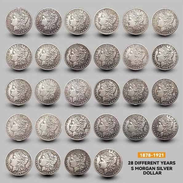 【Complete Set】1878–1921 S Morgan Silver Dollar Set-28PC — MS60💰 Free Shipping