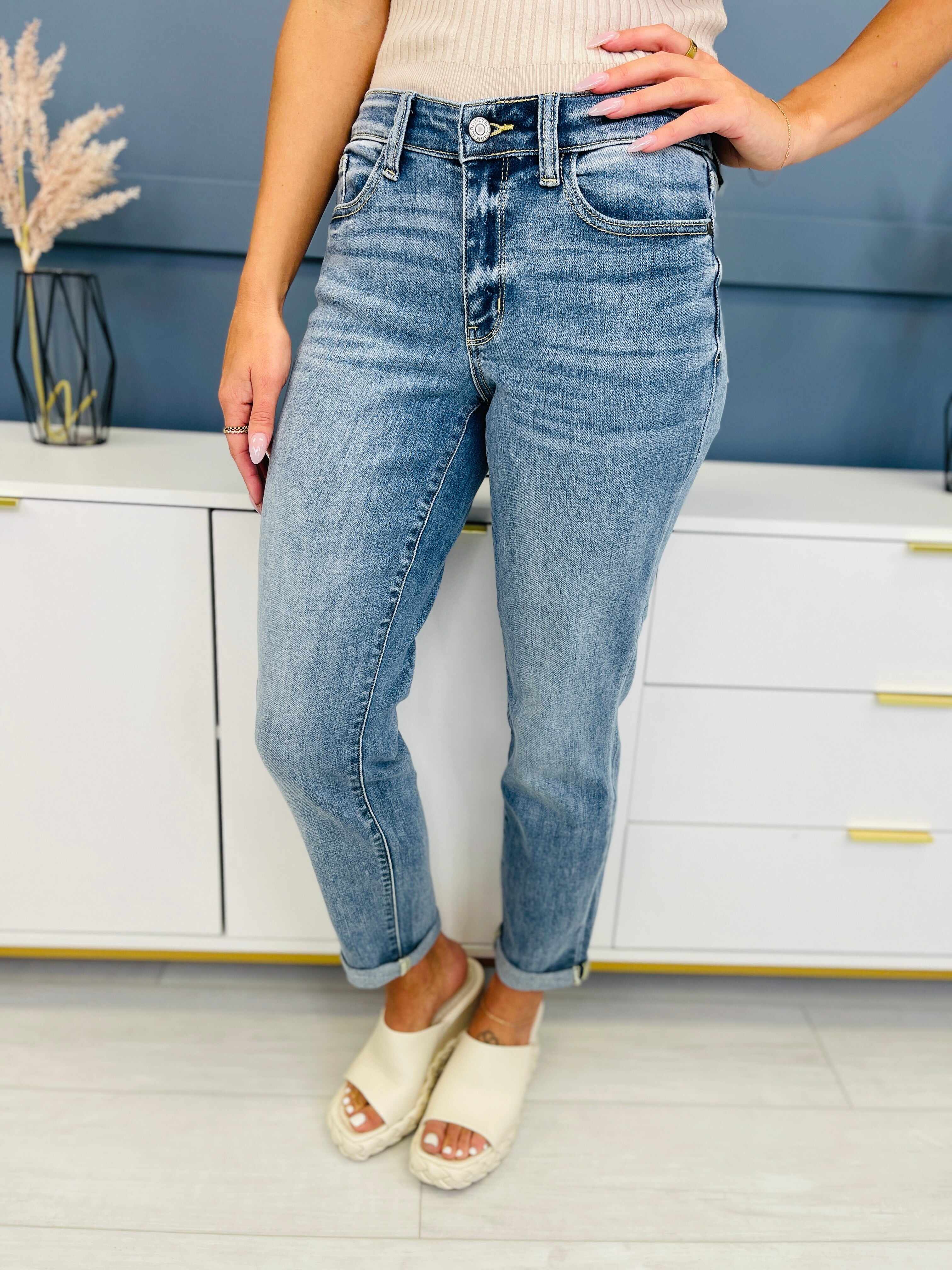 RESTOCK!  Reg/Curvy The Bleach Boys Nondistressed Boyfriend Jeans--Multiple Washes!