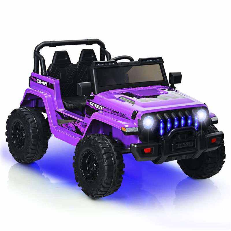 12V Kids Ride-on Jeep Car Battery Powered Electric Truck with Parental Remote Control