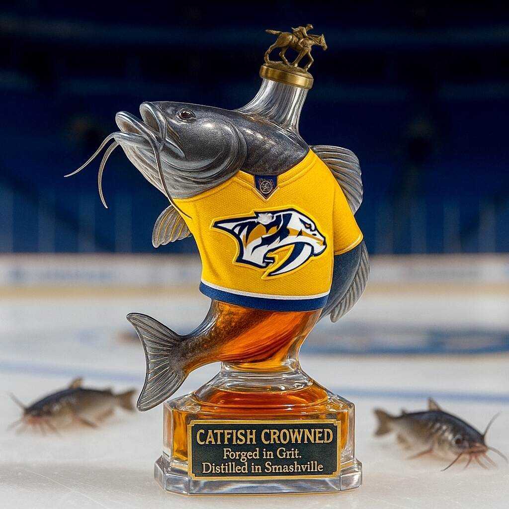 Nashville Predators — Catfish Crowned Limited Edition Whiskey Bottle