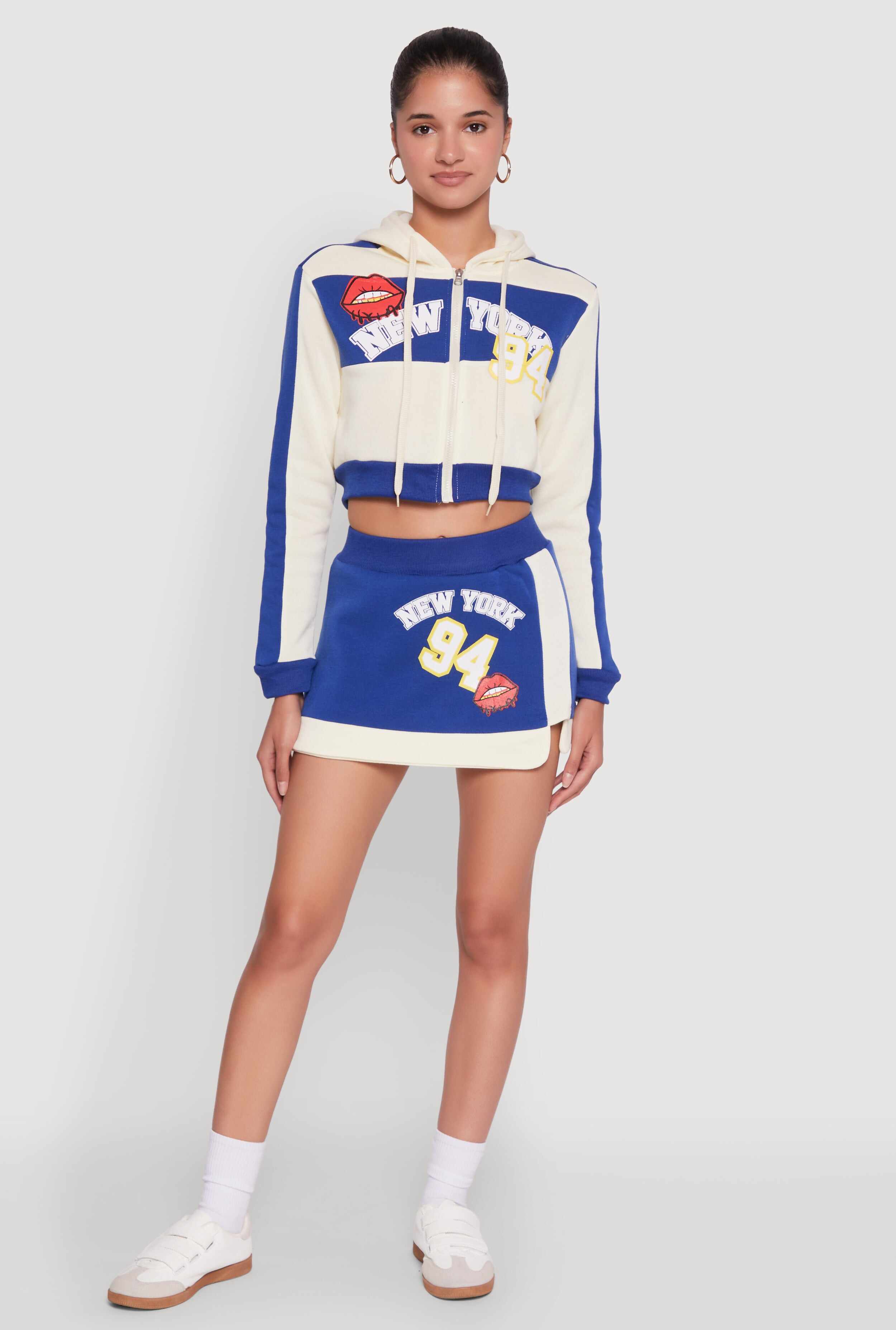 New York 94 Graphic High Waisted Skort