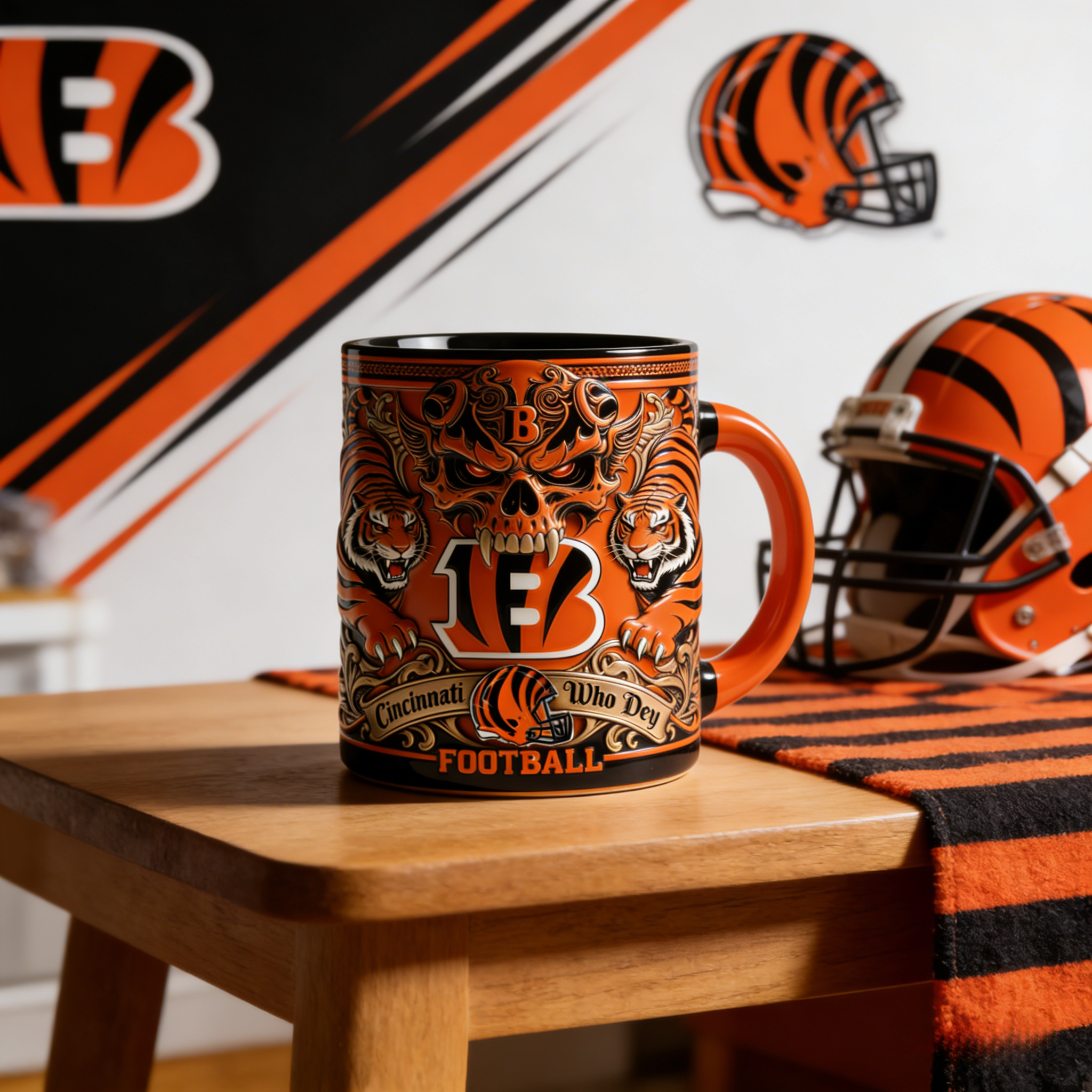 Bengals Skull Mug