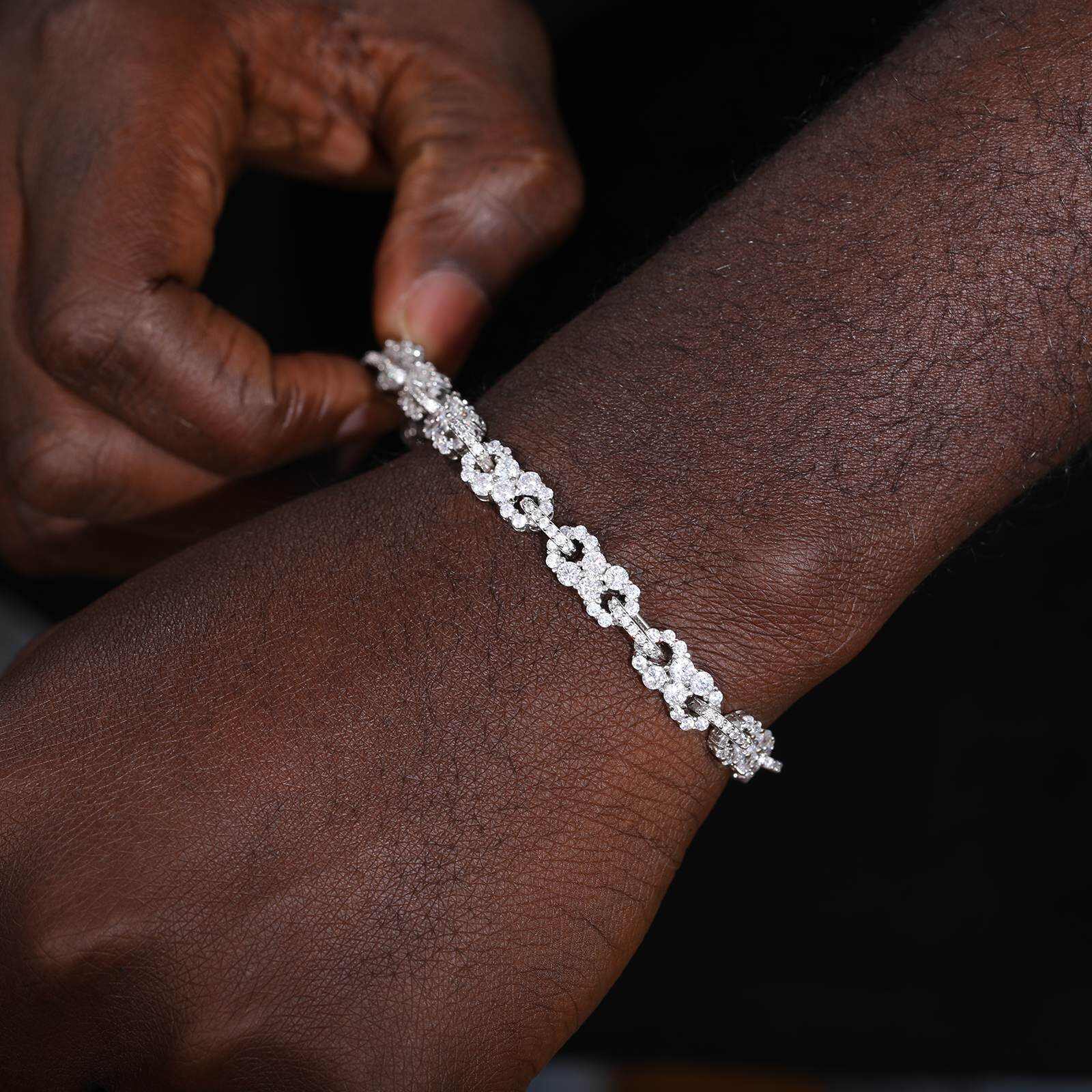 10mm S925 Moissanite Infinity Cuban Link Bracelet
