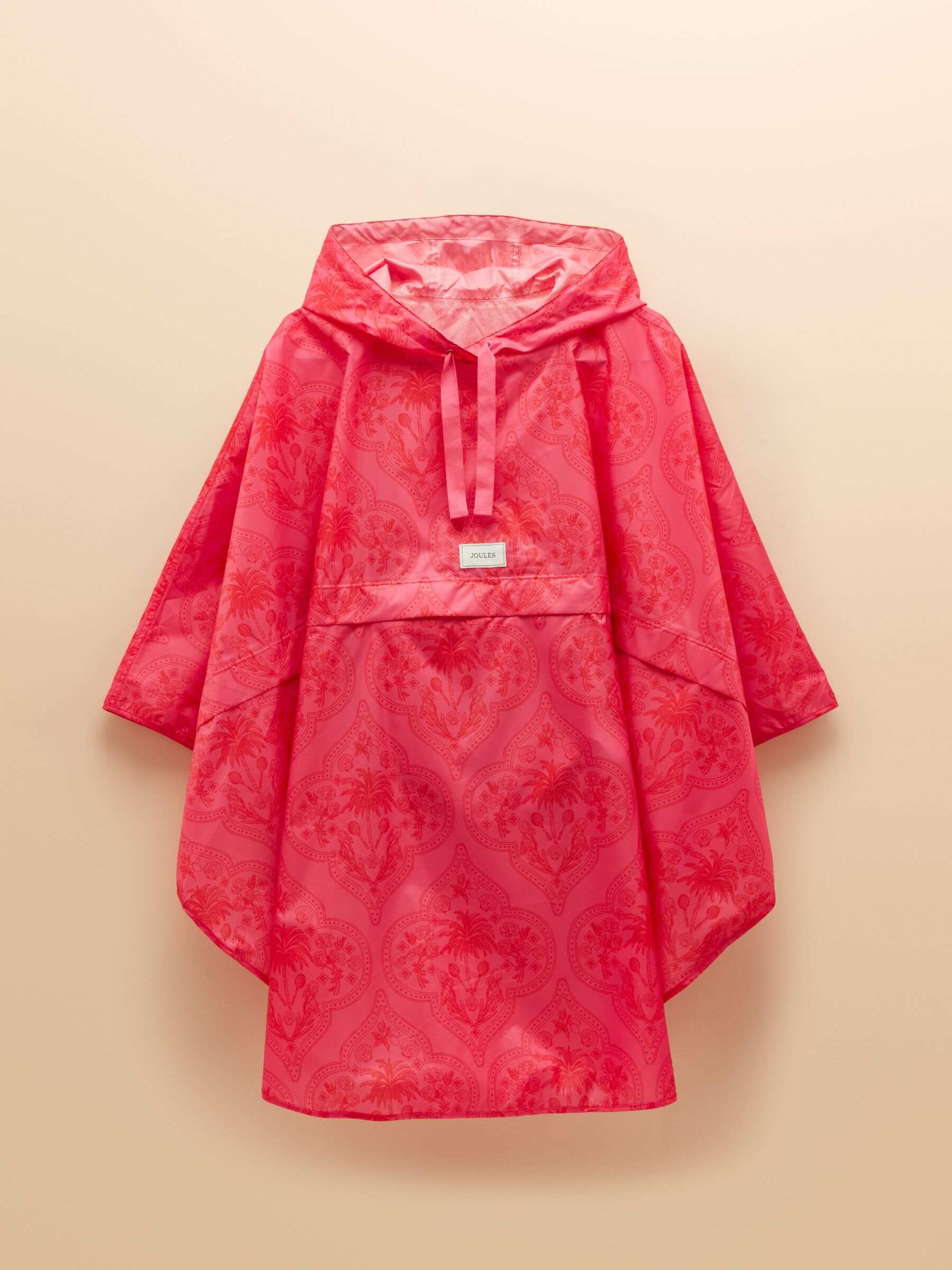 Elstow Pink Packable Poncho with Hood